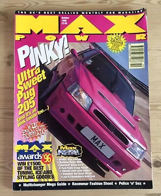 Max Power Magazine October 1996 Pinky Pug 205 Calibra Corrado BMW  • £7.49