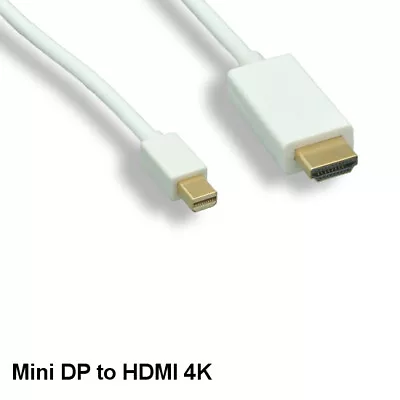 6' Mini DisplayPort 1.2 To HDMI 1.4 Cable Male/Male 32AWG Gold-Plated Connector • $15.26