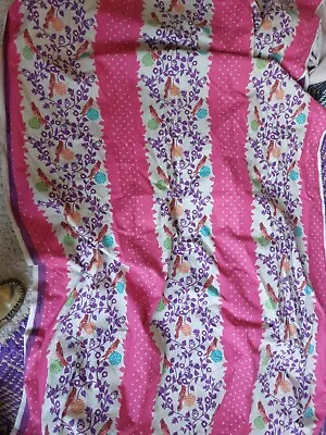 Echino  Perch   Fabric Etsuko Furuya For KOKKA Pink Green Purple Japan Rare  • £38