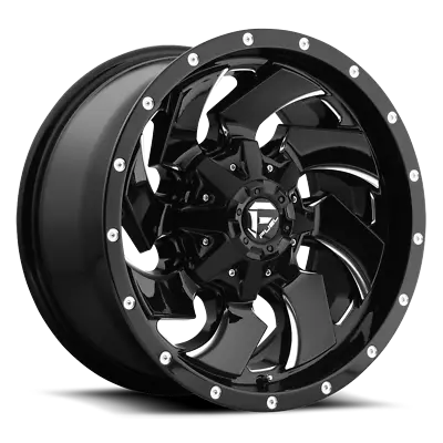(4) 17x9 Fuel Gloss Black & Mill Cleaver Wheel 6X135 & 6X139.7 For Ford Jeep • $1315.09