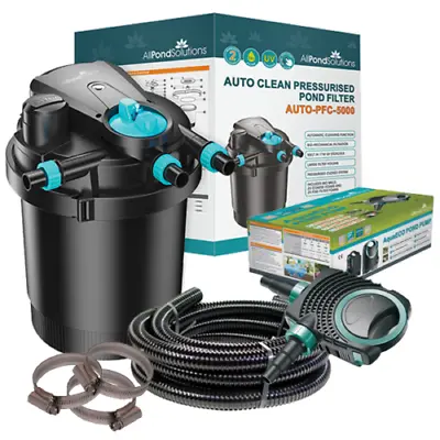 £159.99 • Buy Auto Cleaning Pressurised Koi Pond Filter UV Steriliser All In One Kit - Ponds
