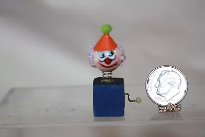 Miniature Dollhouse Vintage Jack In The Box Clown Childs Toy 1:12 • $9.99