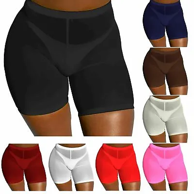 £4.99 • Buy New Women Sexy Plain See Through Mesh Cycling Shorts Bikini Cover Up