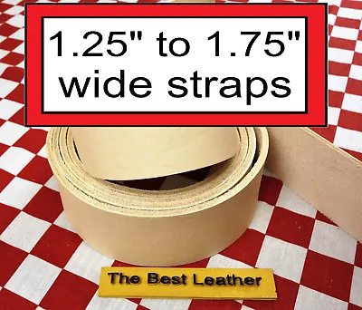 Short 1.25  To 1.75  Vegetable Tanned Tooling Leather Belt Blanks Straps Select • $4.70