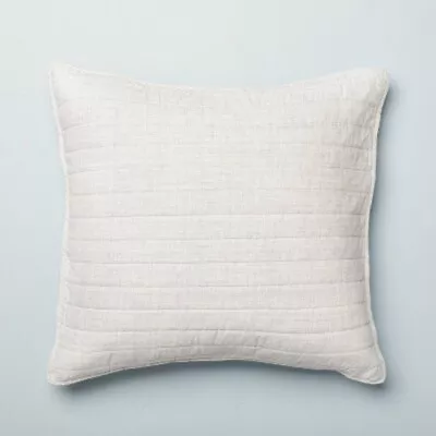 Euro Heathered Pillow Sham Jet Gray - Hearth & Hand With Magnolia • $11.99