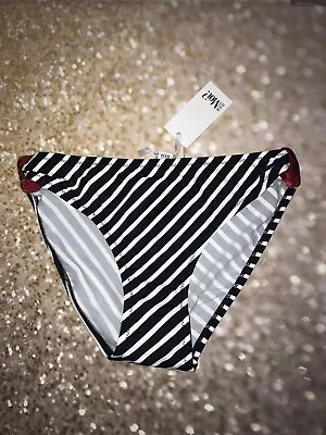 Bikini Bottoms Navy/white Striped - Size 8 • £3.99