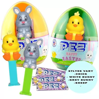 2 Pack Mini Pez With Feet Dispenser In Easter Egg With 2 Refills Style Vary • $15.95
