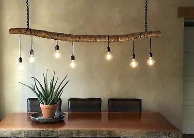 £19.99 • Buy Natural Tree Branch Log Hanging (No Lights) Dining Table Chandelier Hanger 118cm