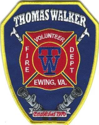 $7 • Buy VIRGINIA - Thomas Walker Volunteer Fire Dept. Patch - Ewing, VA