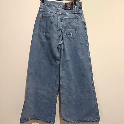 VTG 90s LEI Womens 4 Jr 7 Wide Leg Jeans Full Leg Flare Bell Bottoms USA Made • $74