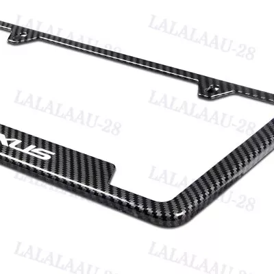 For New LEXUS Carbon Fiber Look License Plate Frame ABS X2 • $16.99