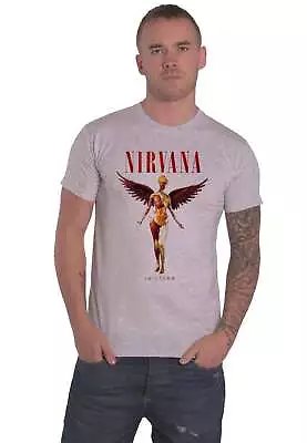 Nirvana T Shirt In Utero Band Logo New Official Mens Sport Grey • $37.19