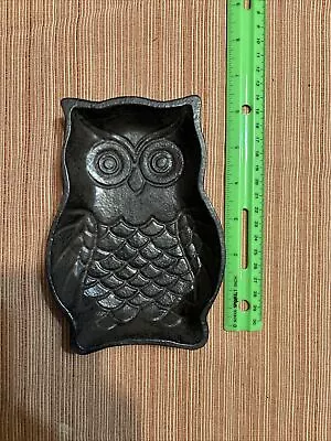 Vintage Owl Trinket DISH Tray Cast Iron Metal • $19