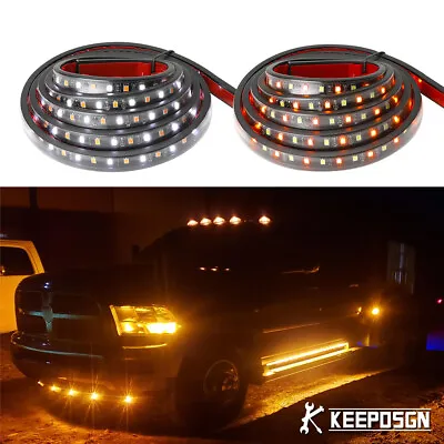 2x 70  LED Running Board Lights Strip Side Marker For Dodge RAM 1500 2500 3500 • $30.26