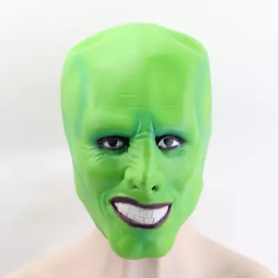 Movie The Mask Jim Carrey Loki Latex Masks Cosplay Costume Prop Party Halloween • £18.50