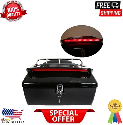 Trunk Luggage Tail Box Tail Light Tour Pak Pack Backrest For Touring Motorcycle • $140.52