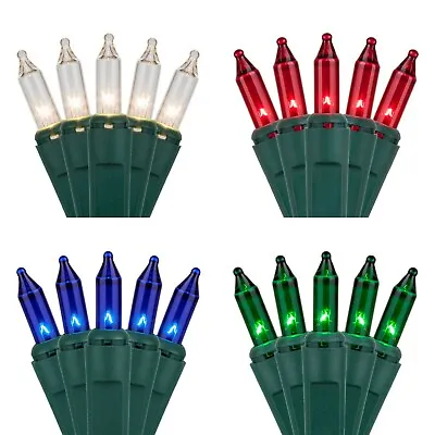 $19.99 • Buy 100 Clear Multi Mini Christmas Lights, Green Wire, 50’ Total Length, 6 Colors