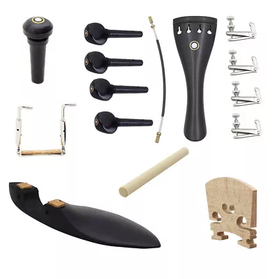 4/4 Violin Accessories Tailpiece Tail Gut Chin Rest Soundpost Tuning Pegs Y1O8 • $16.65