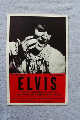 Elvis Concert Tour Poster 1970 Oklahoma City Fairgrounds Arena__ • $4.25