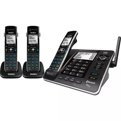 3PK Uniden 650mAh XDECT Extended Bluetooth/WiFi Digital Cordless Phone Black • $399.95