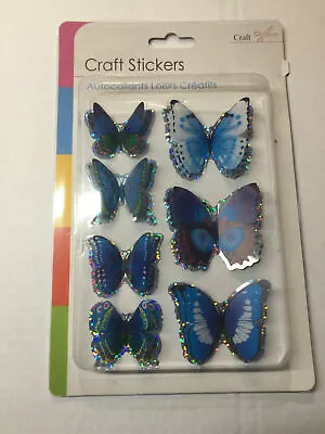 3D Butterfly Wall Art Decal Stickers Mural Home Decor Art Craft Project Glitter • £2.99