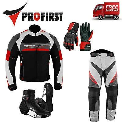 Motorcycle Riding Waterproof Suit Motorbike Racing Leather Boots Armoured Suits • $199.18