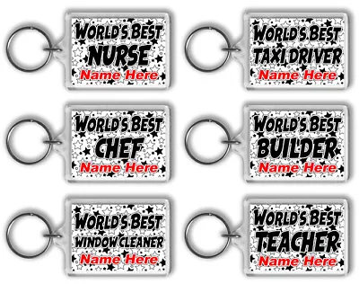 Worlds Best Personalised Keyring - Nurse Teacher Taxi Driver & More - Gift • £3.99