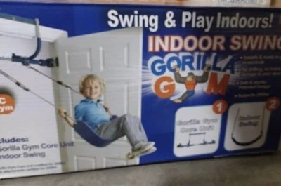 $100 • Buy Gorilla Gym GYM1 Indoor Hanging Playset Gymnastics With Swing Supports 300lbs