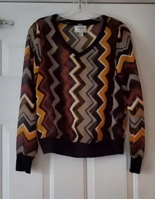 MISSONI TARGET 20TH ANNIVERSARY COLLECTION Semi-sheer V-neck Pullover XS • $9.99