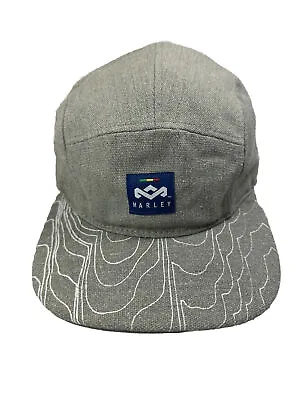 House Of Marley Rewind Marley Five Panel Bob Marley Strapback Hat Cap - Gray • $19.99