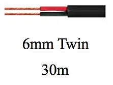 6mm Twin Core Sheathed 30 Metre Automotive Cable 50 Amp Car Truck Trailer • $119.95