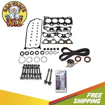 Head Gasket Set Timing Belt Kit Bolts Fits 96-00 Honda 1.6L D16Y5 D16Y7 D16Y8 • $111.34