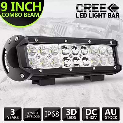 9 Inch  Led Light Bar Driving Work Super Bright Spot Flood Combo Offroad 4x4 • $29.99