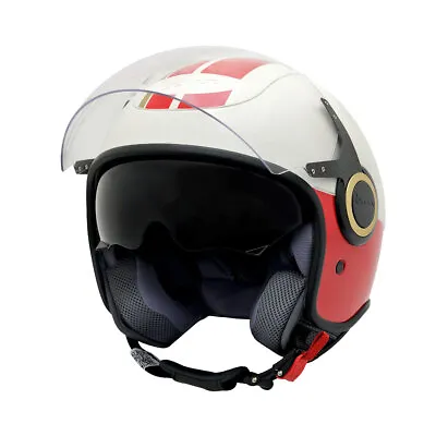 Helmet Jet PIAGGIO VESPA VJ RACING SIXTIES White/Red • $378.03