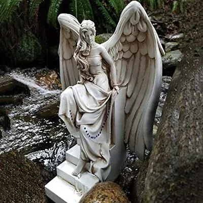 £19.99 • Buy Elegant Garden Ornament Fairy Angel Cherub Statue Pond Garden Decoration