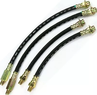 $44.31 • Buy 1963-1982 Corvette Brake Lines Hoses Rubber Hydraulic Set 4 Front & Rear C2 C3