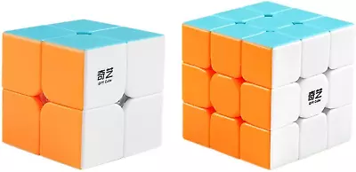 QYTOYS Speed Cube Bundle 2X2 3X3 Magic Cube Set Qidi S 2X2 Warrior W 3X3 Sticker • $25.35