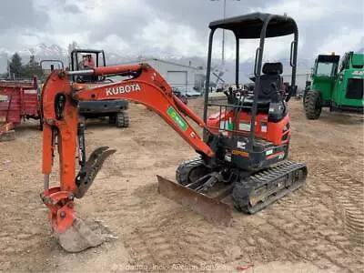 2016 Kubota U17 Mini Excavator Backhoe Bucket Aux Blade Hydraulic Thumb Bidadoo • $11228