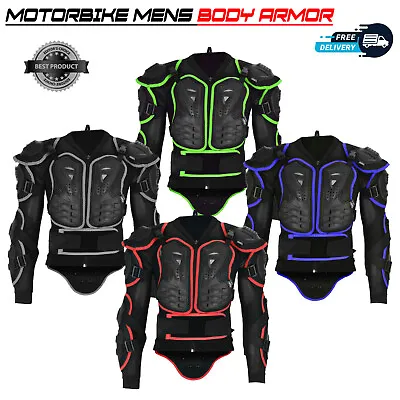 Mens Body Armour Jacket Motorcycle Motorbike Spine Motocross Guard Protector CE • $50.52