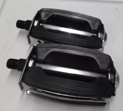 New Black Bow Pedals 1/2 Fits Schwinn Murray Huffy Sting Ray Typhoon Others • $29.99
