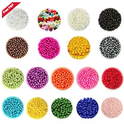 4mm Pearls On String 200 Pcs -  Multiple Colours In Stock! - UK Seller • £1.75