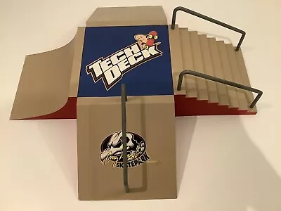 Vtg Tech Deck Tony Hawk Skatepark Ramps And Stairs W/ Metal Rails -read Descr- • $15.99