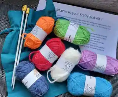 Learn To Knit Kit -  Beginners Knitting Set -  Easy Knitting Kit • £14.99