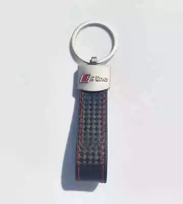 Audi S-Line Leather Keyring Keychain For A1/A2/A3/A4/A5/A6/A7/A8/Q1/Q2/Q3/Q5/Q7 • $15