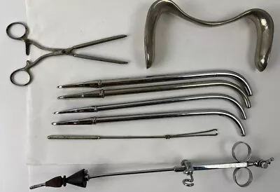 Lot Of 8 Vintage Surgical Medical Instruments Urology Gynecology Speculum + • $16.75