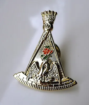 Freemason Rose Croix Pin Badge Mason • £6.99