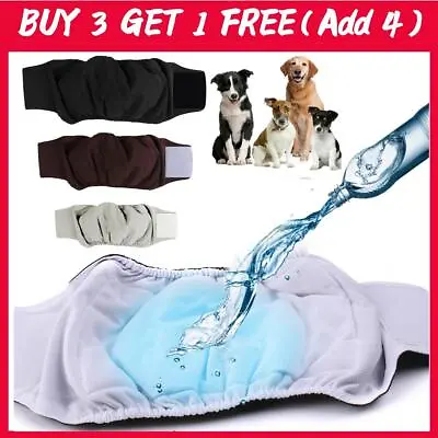 £4.19 • Buy Male Dog Puppy Pet Nappy Diapers Belly Wrap Band Sanitary Pant Underpant S-L UK