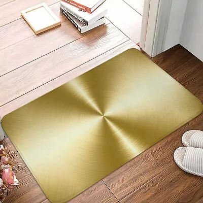 Brushed Gold Radial Metal Doormat Rug Carpet Mat Footpad Bath Mat Balcony • £6.95