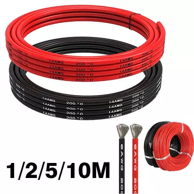 16/12/10/8/6AWG Length 1-10m Silicone Insulated Wire Cable Heat Resistant • £6.28