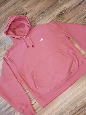 Vintage Champion Reverse Weave Hoodie Sweatshirt Salmon Peach Mens M Medium • $43.95